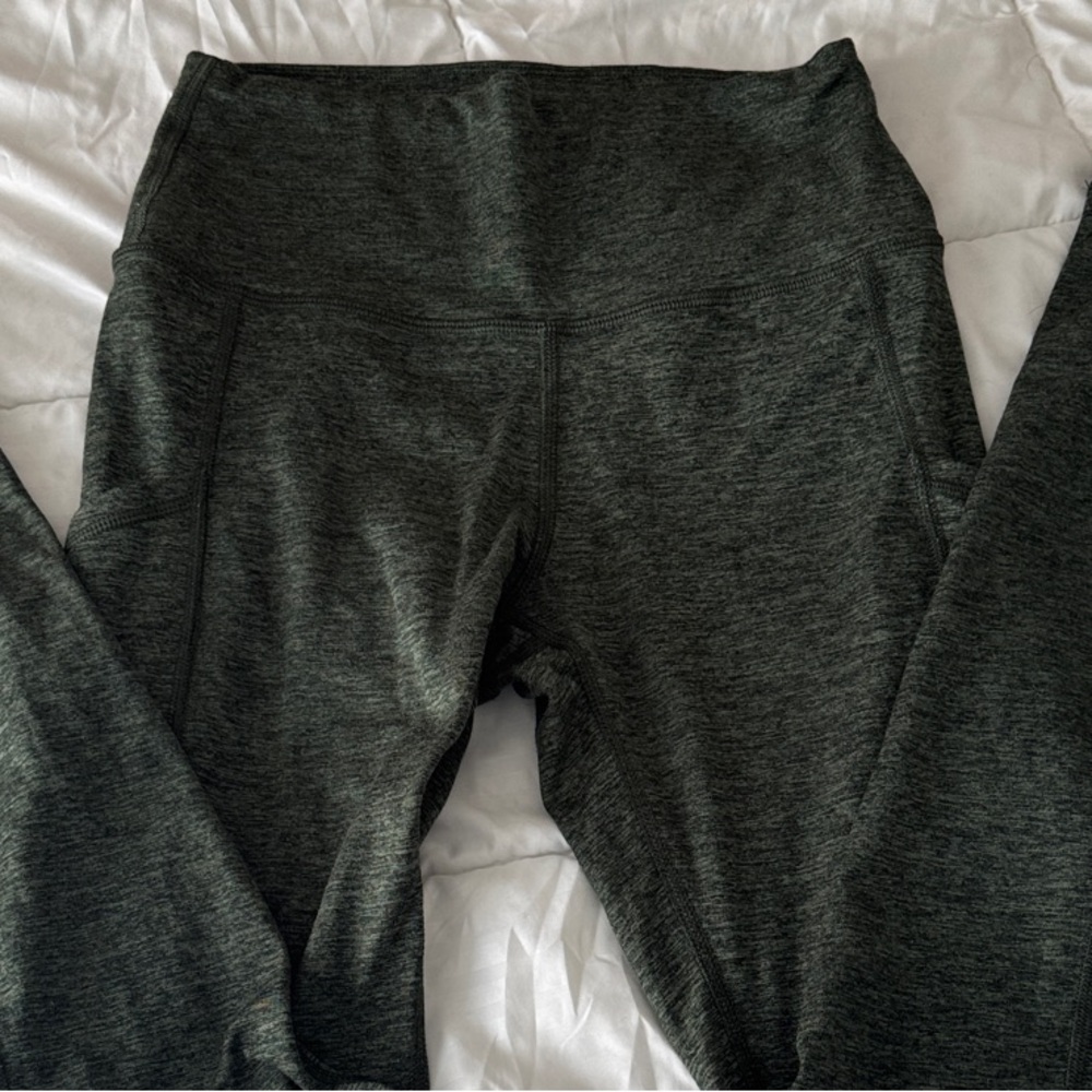 aerie hunter green heather leggings